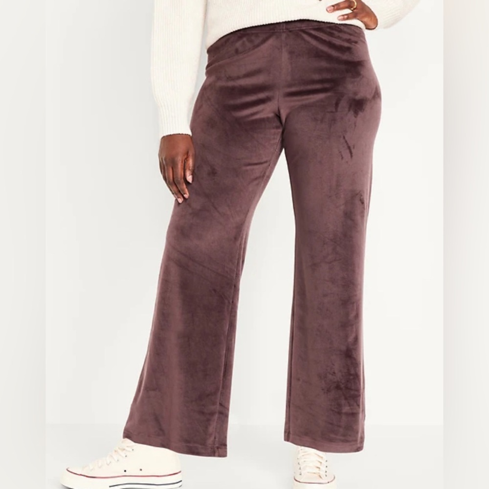 Vintage 100% Leather Suede Purple Pants Women Plus size 12| i.e brand